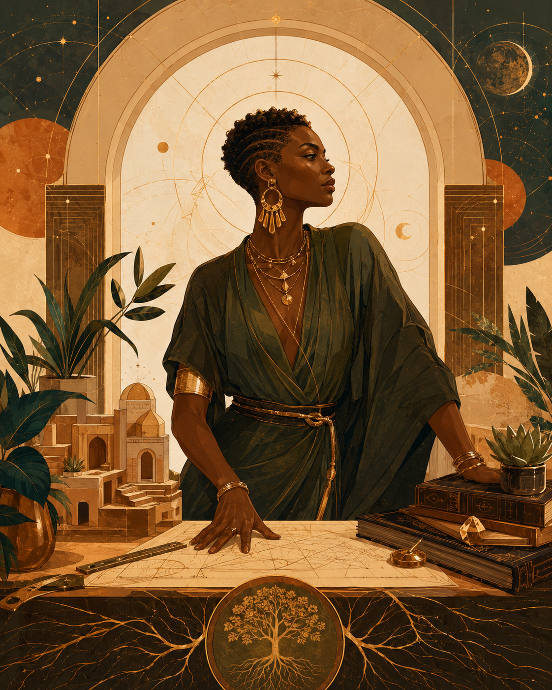 Earth house archetype artwork.
